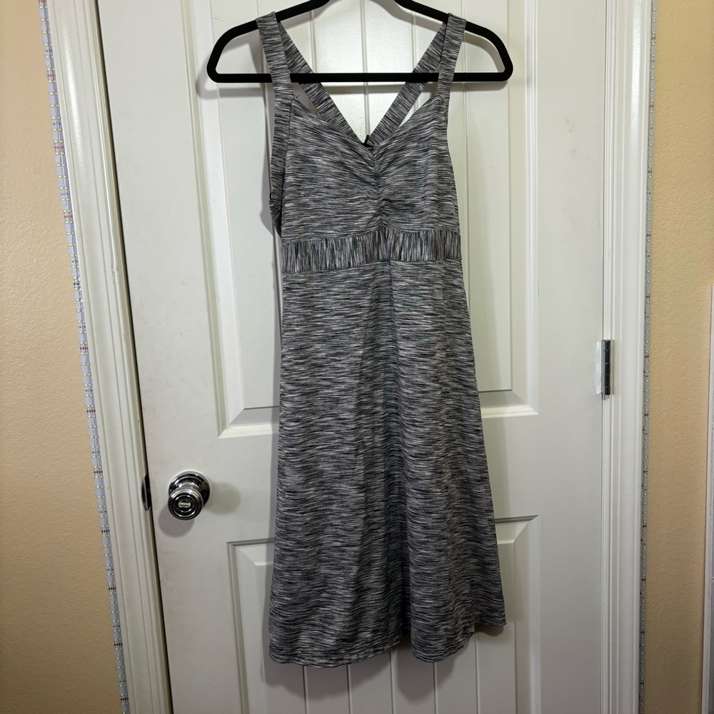 Prana Gray Marled Strappy Midi Dress